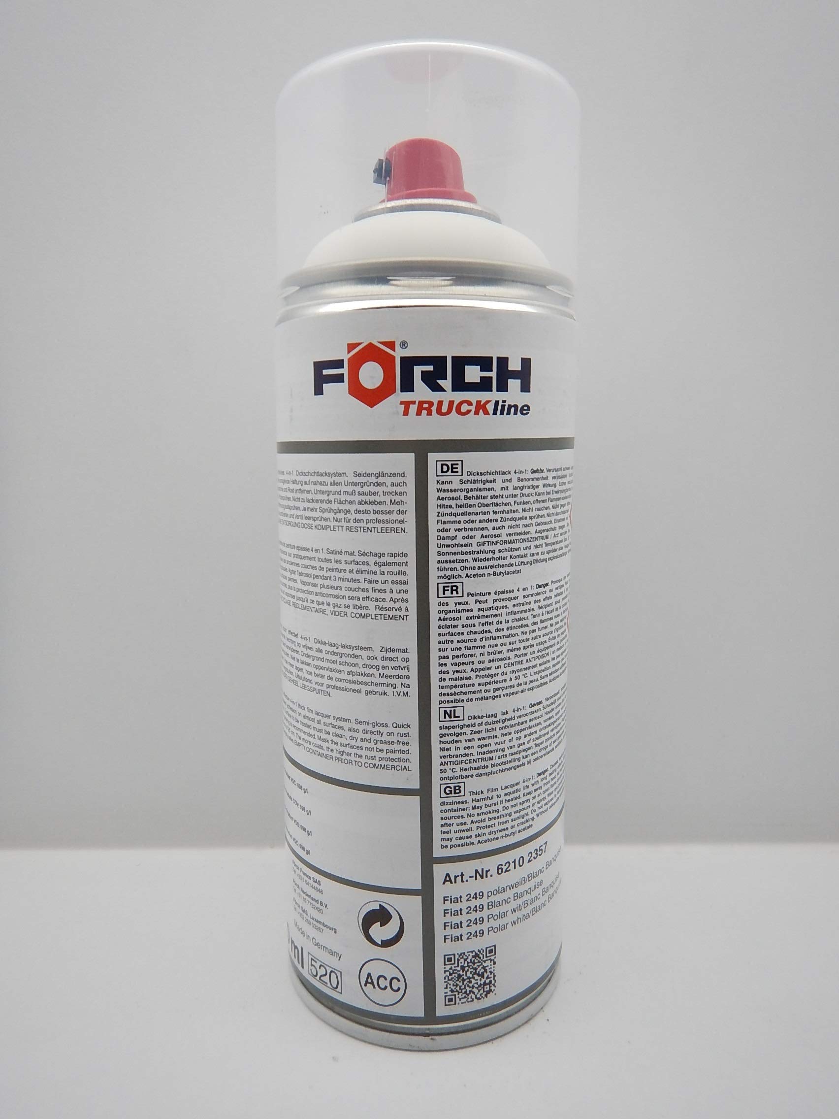 Förch 4 in 1 FIAT 249 POLARWEISS WEISS DICKSCHICHTLACK LACK SPRAY SPRAYDOSE 400ML (3)
