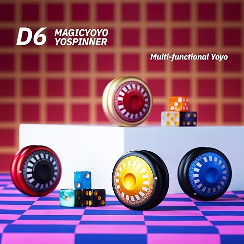 Miniatura 2 de MAGICYOYO Yoyo multifuncional D6 para niños, yoyo profesional giratorio con dedos con funciones receptivas y que no responden, yoyo de truco de