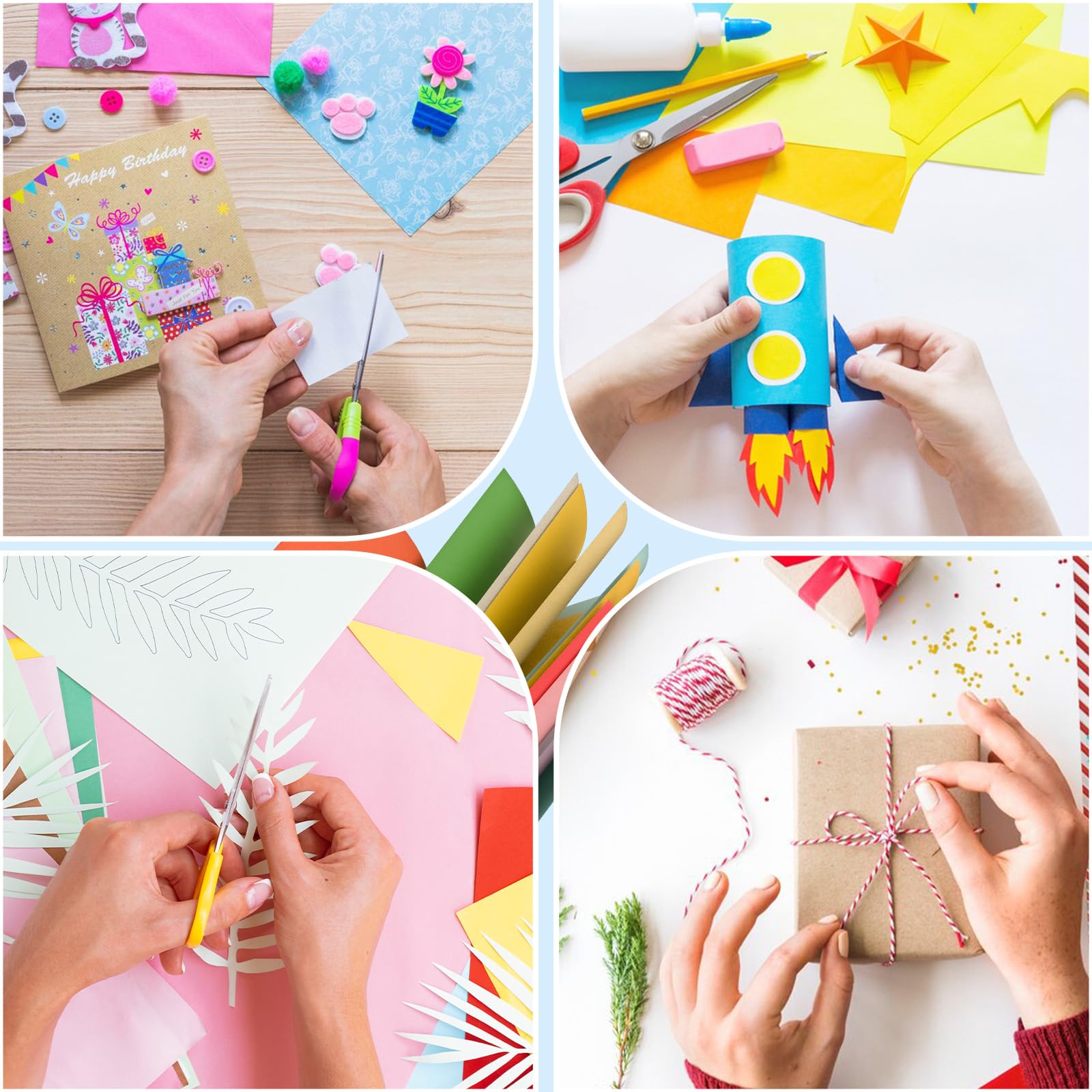 120 Blatt farbiger Karton, Großpackung, 180 g/m², farbiges Papier, 21,6 x 27,9 cm, verschiedene Farben, für Schule, Büro, Bastelarbeiten, Kartenherstellung