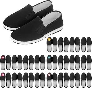 Bulk 20 Pairs Men's Washable Tennis Shoes for Homeless Shelters Sneakers in US Sizes 9-13 (EU 43-47) – Lightweight All-Season Comfort with Organza Dust Bags Black