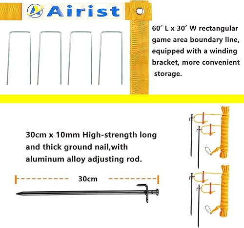 Miniatura 11 de Red de voleibol de alta resistencia para exteriores con sistema de acero antidesgarro, postes de aluminio ajustables, juego de redes profesionales