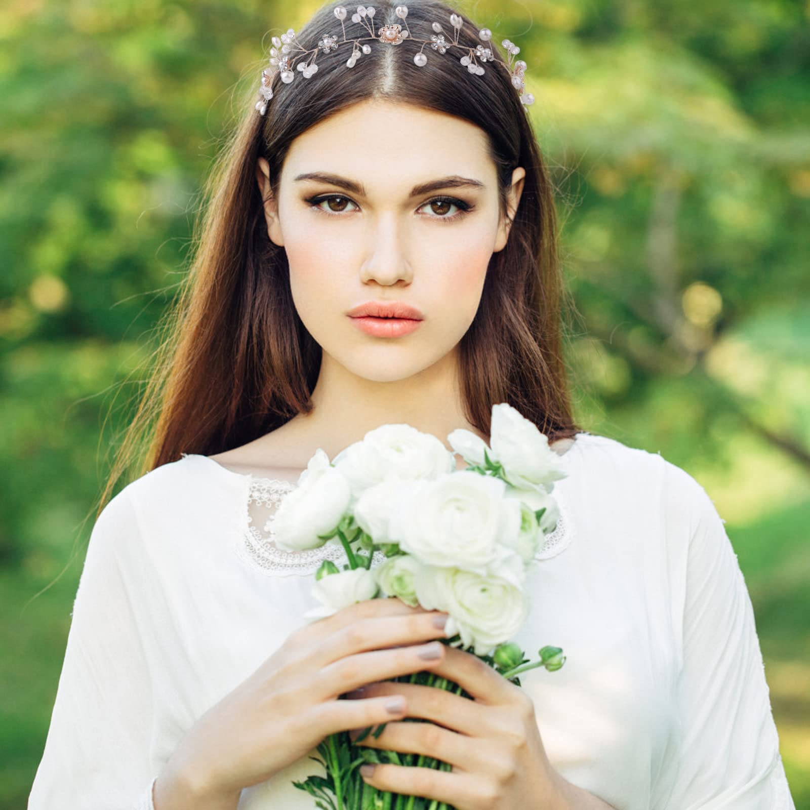 Lot De 4 Peignes À Cheveux De Mariage Pour Mariée Et Fleurs - Blanc[H2859] - Au quotidien