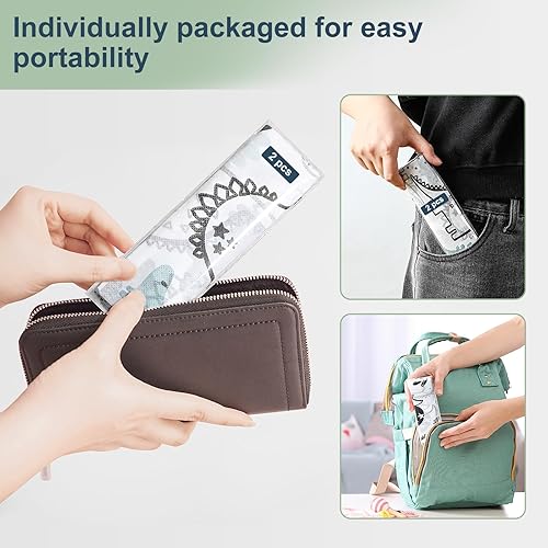 Miniatura 5 de Paquete de 30 fundas desechables para asiento de inodoro, grandes e impermeables para niños pequeños, niños y adultos, envueltas individualmente