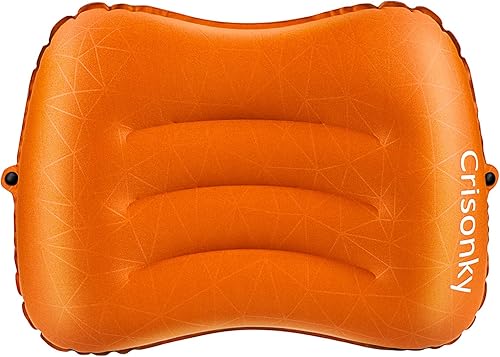 Vista 15 de Almohada de camping – Almohada inflable – Almohadas de viaje para mochilero y avión, soporte lumbar 2.0 almohada inflable, ultraligera compresible