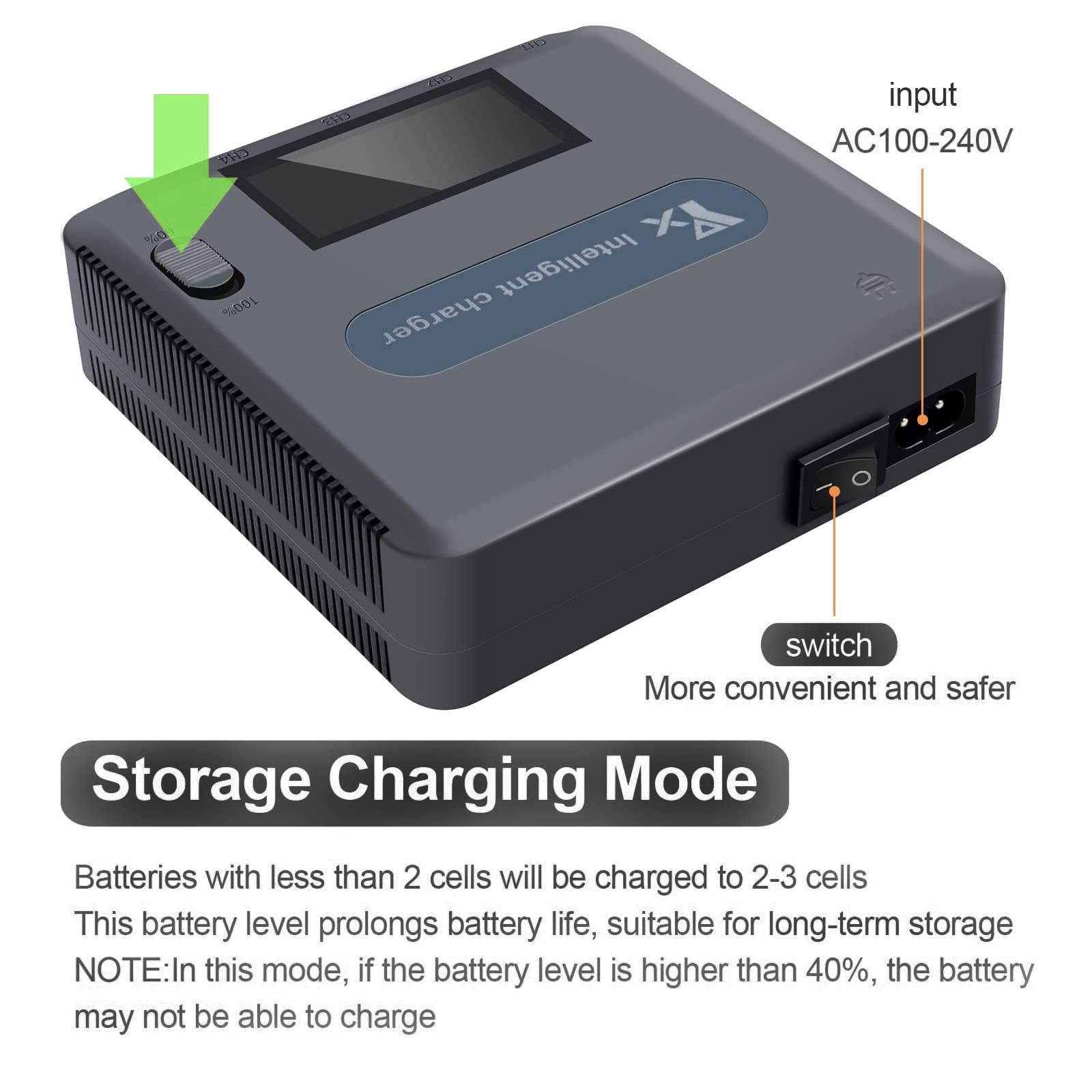 Chargeur Intelligent Hub Station de Charge Écran LCD 6 en 1 Double Mode pour DJI Mavic 3 Drone
