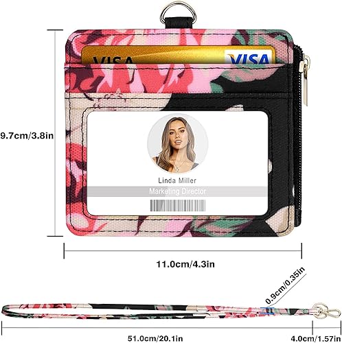 Miniatura 18 de Soporte para tarjetas de identificación con cordón, soporte vertical para tarjetas de identificación de flores con 1 ventana de identificación