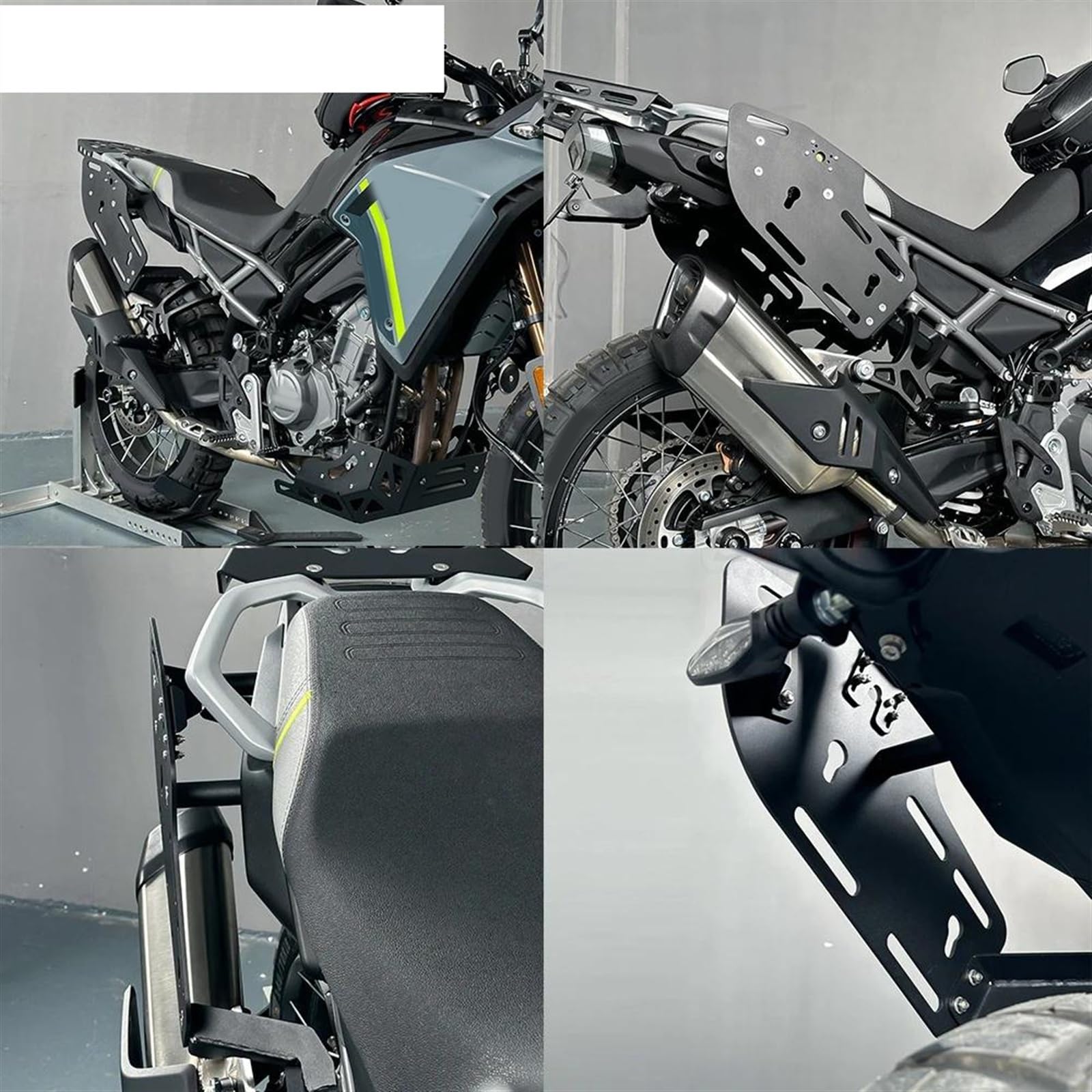 Support Sacoche Latérale Pour CFMOTO 450 MT (2024-2025) - Porte-bagages Aluminium Noir - Installation Sans Perçage