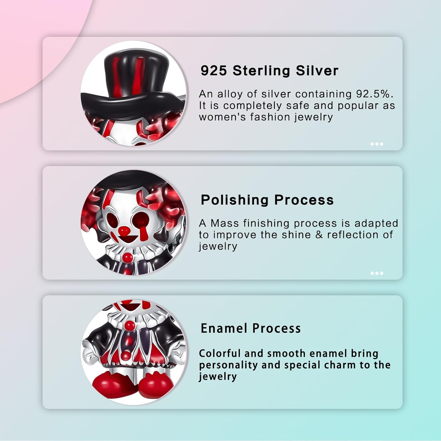 LUXILLA 925 Sterling Silver Charm Golden Family Tree Sparkling Cross Cute Dragon Charms Fits Bracelets Necklace Pendant Bead Jewelry Gift for Women Family Friends - Image 5