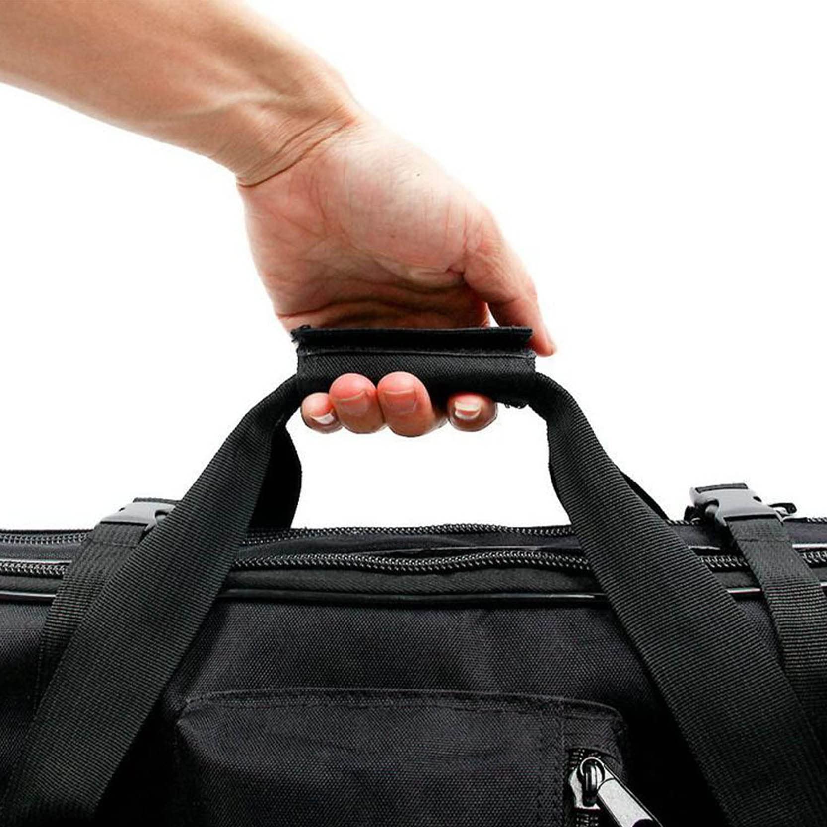 Bolsa Táctica para Rifle, Bolsa De Rifle, Correa Extraíble para Caza Pesca Mochila Impermeable Compartimiento con Cierre para Cargador Munición Accesorios -Negro