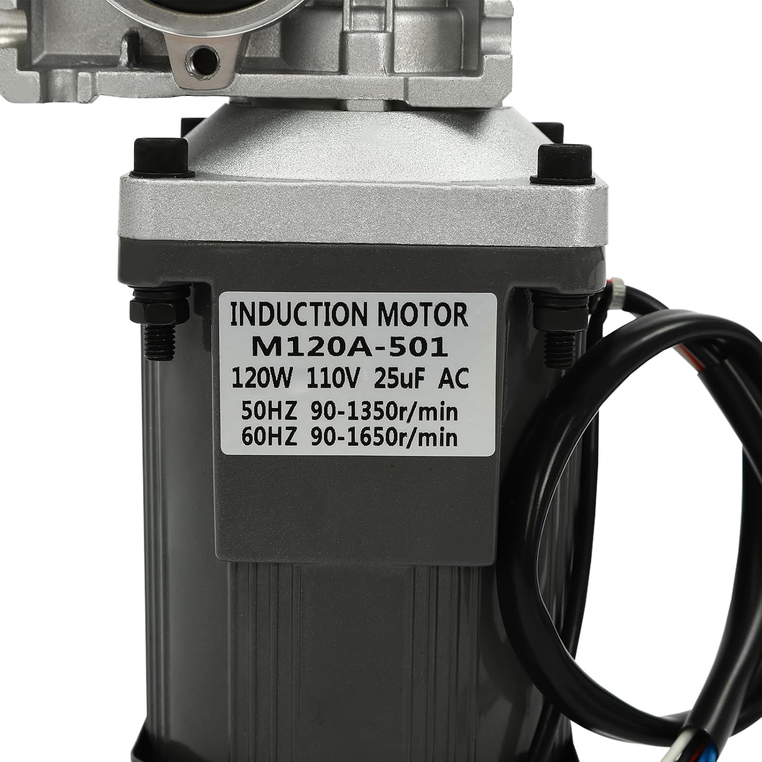 110V 120W Low RPM AC Worm Gear Motor 80K Electric Reversible Worm Gearbox 0-18RPM High Torque Motor W/Self-Locking Function and Adjustable Speed Controller Combo (80K)