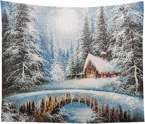 Decoraciones de Navidad, tapiz de Navidad, decoración de fondo de pared de dormitorio, paño colgante, 95 x 73 estilo mate hoy 2023