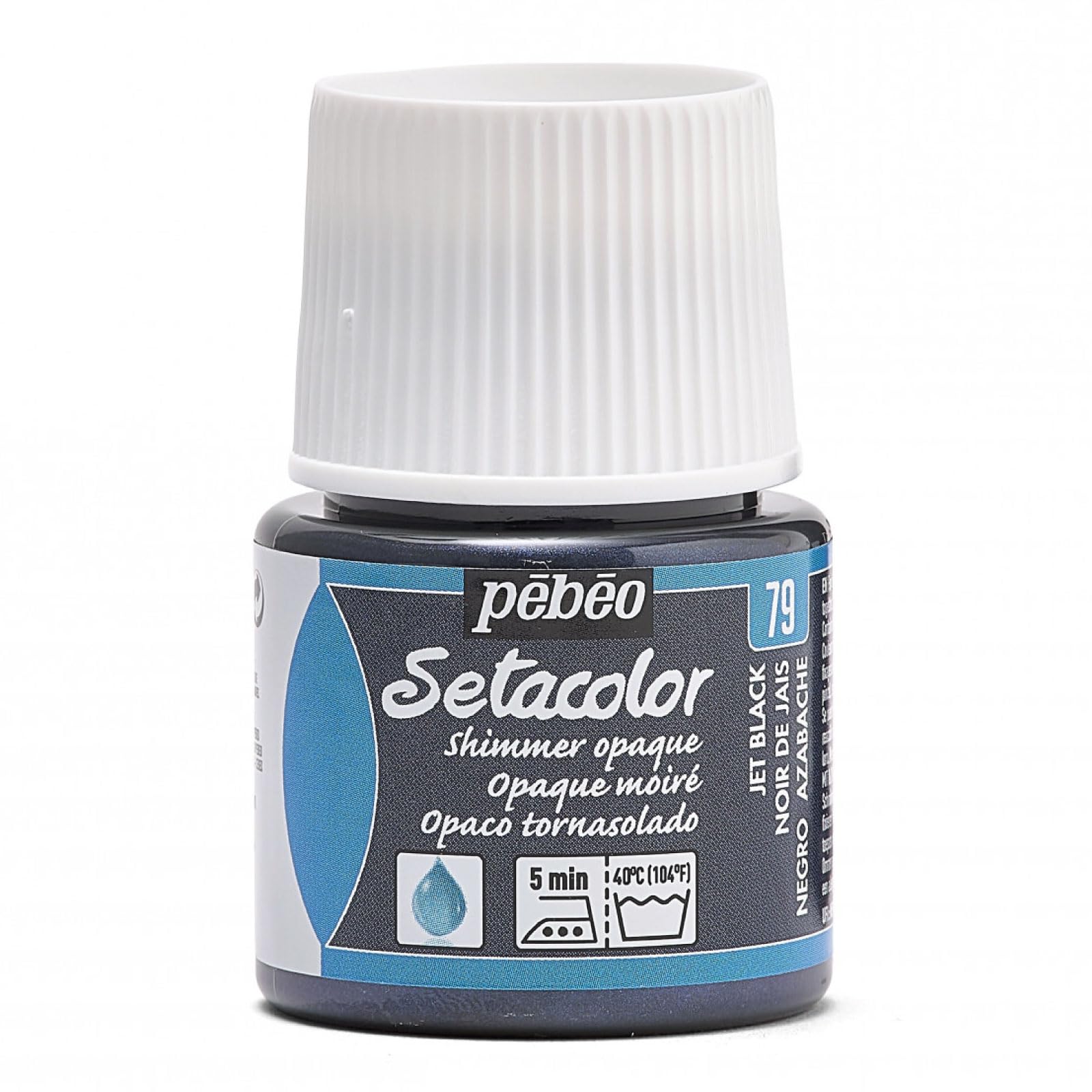 Pebeo Setacolor Opaque Fabric Paint 45-Milliliter Bottle, Shimmer Jet Black-image-37