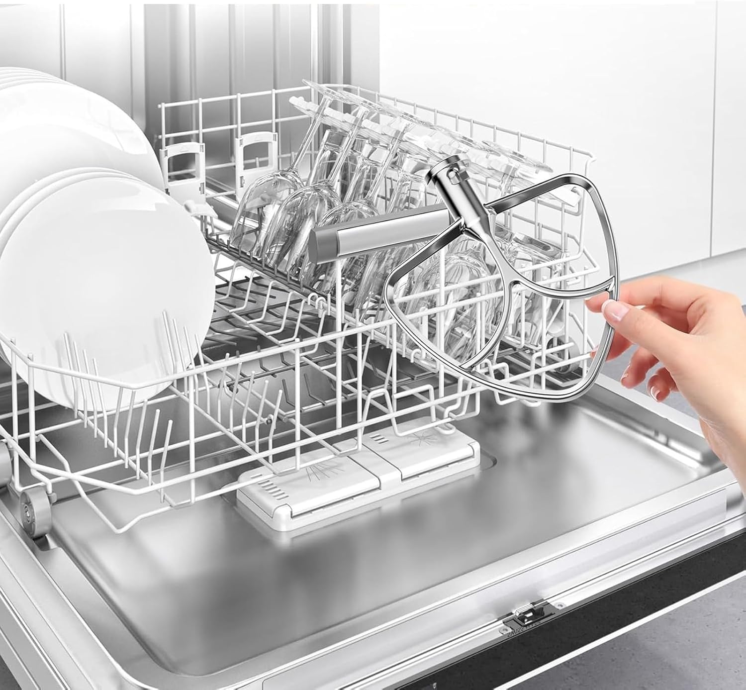 Stainless Steel Flat Beater Paddle for 4.5-5QT Bowl Lift Stand Mixer Replacement Attachment Accessories Stainless Steel Mixer