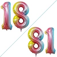 Vista 244 de GOER Globos con el número 80 para decoraciones de fiesta de cumpleaños número 80, globos de helio de aluminio jumbo de 42 pulgadas para 80 Oro rosa