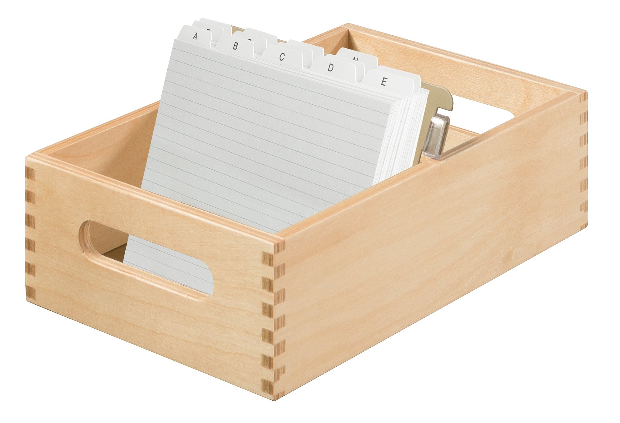 HAN 507-0 bac à fiches en bois DIN A7 horizontal