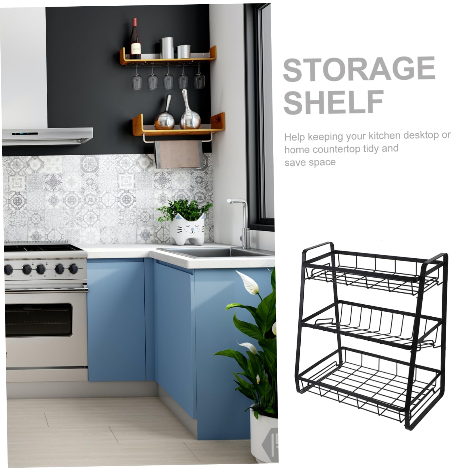 1pièce Étagère De Rangement Multicouche Pour Épices Et Assaisonnements Support De Stockage Multifonction Pour Cuisine Et Maison Design Pratique Et Économiseur Espace