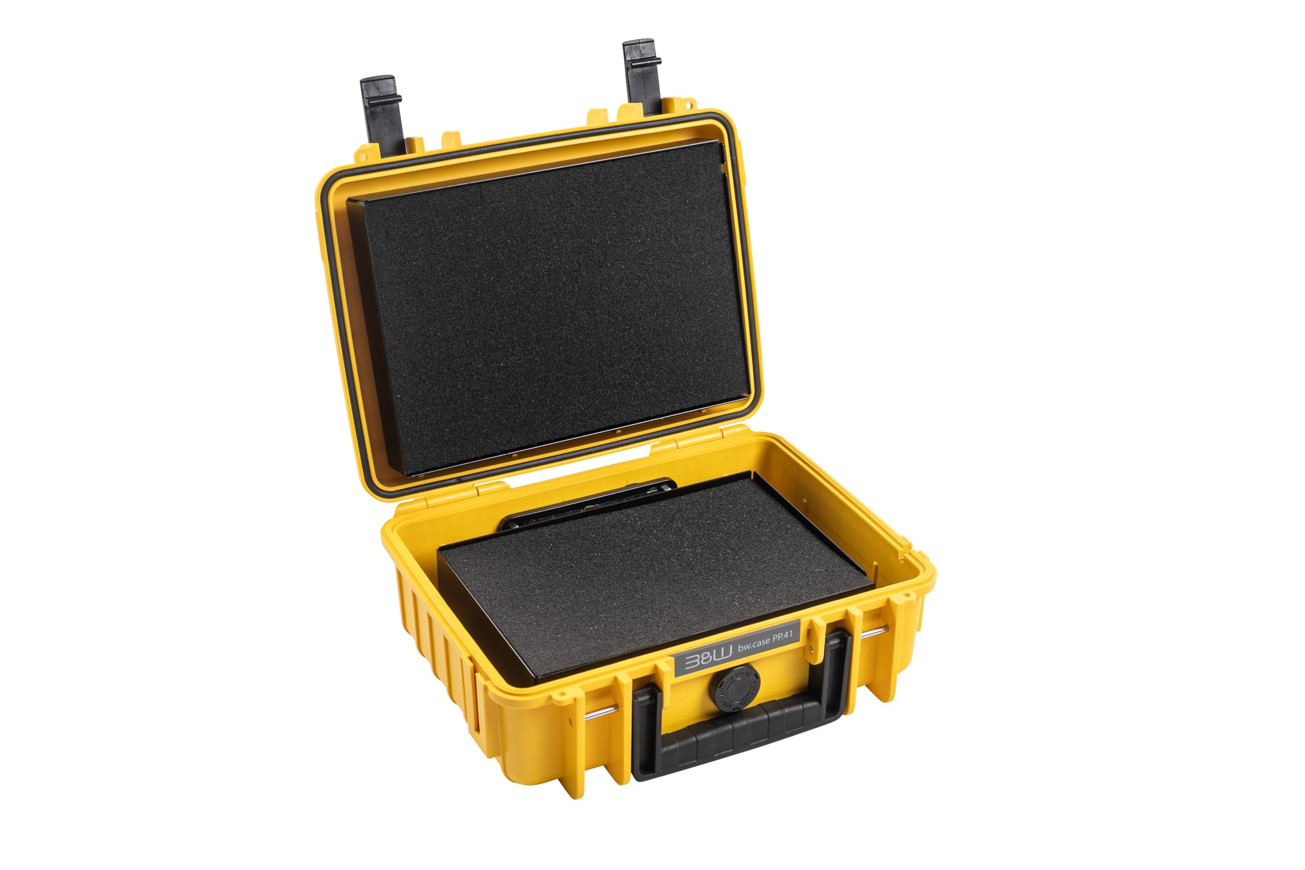 B&W International B&W Battery.Case 908.08 Mallette de Transport pour Batteries Lithium-ION Jaune, Jaune, 27 x 22 x 11 cm, Battery.Case 908.08