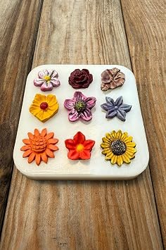 Çiçek Süsleme Set 2 Dokuzlu Silikon Mum Kalıbı