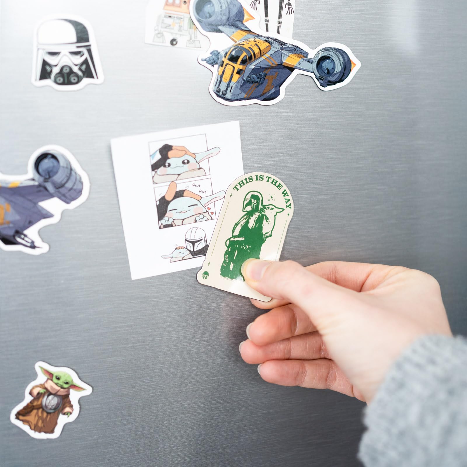 Grupo Erik Set of Fridge Magnets - The Mandalorian and Grogu Star Wars Gifts under 10 Pounds, Star Wars Merchandise | Kitchen Decor Accessories, Funny Gifts for Friends, Baby Yoda