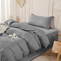 Vista 92 de SAPHREAS Juego de funda de edredón, 100% algodón extrasuave, tamaño individual, lavanda, 2 piezas, 1 funda de edredón de 68 x 90 pulgadas con Crema