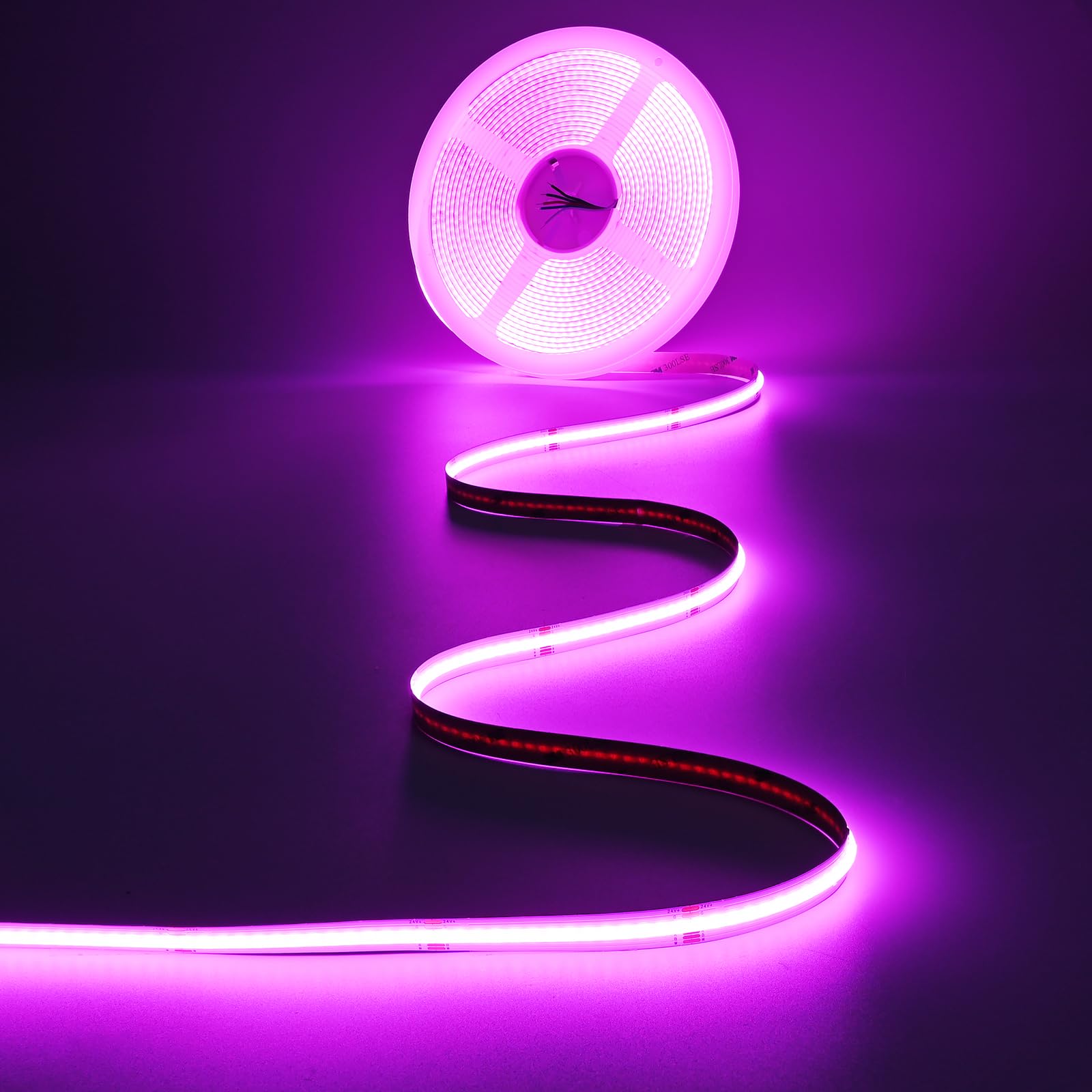 JOYLIT 10M RGBW COB LED Streifen 24V Innen, RGB + 3000K Warmweiß 4-in-1 Farbwechsel Punktfrei 5-PIN LED Band 784 LEDs/m, 19W/m Mehrfarbige Lichtleiste für Schlafzimmer, Party (Nur Lichtstreifen)