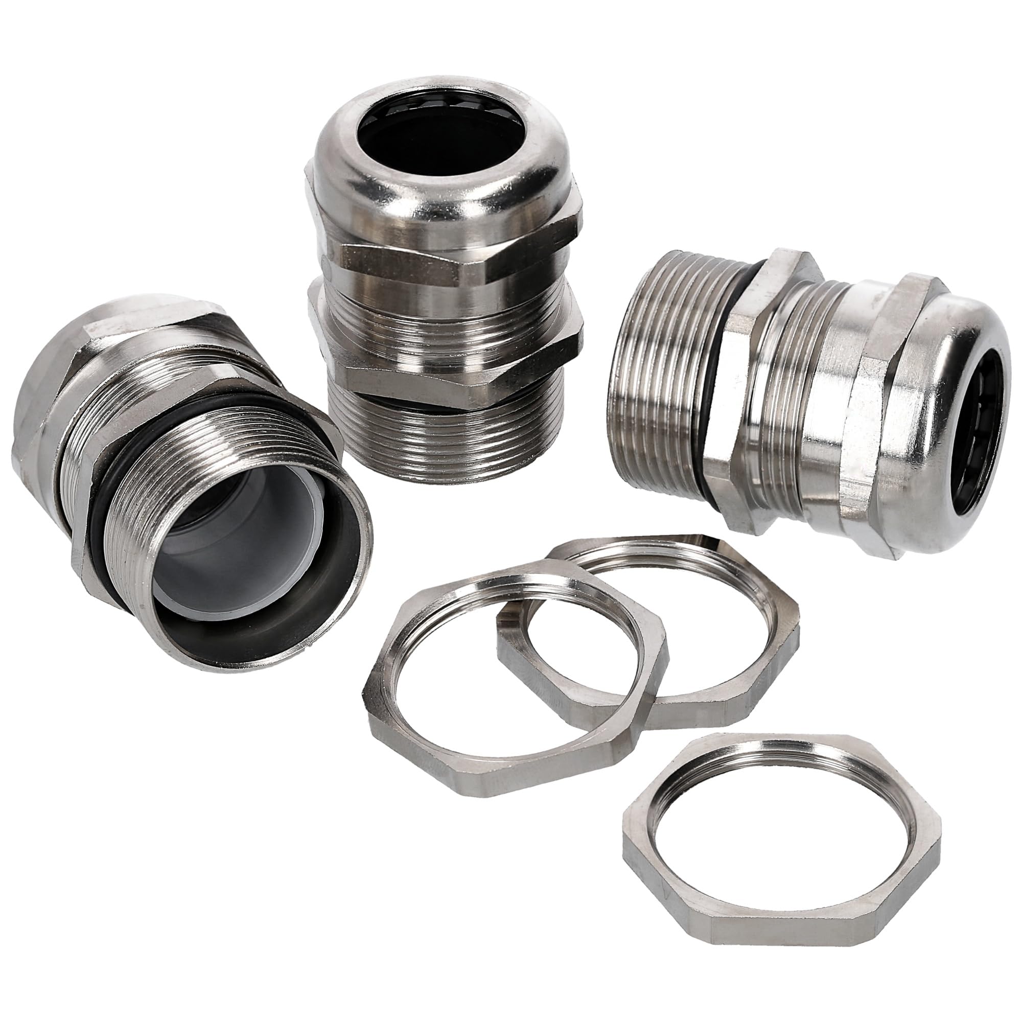Kalitec 3x Prensaestopas PG29 de Latón - Pasacables de 16,0-26,0 mm IP68