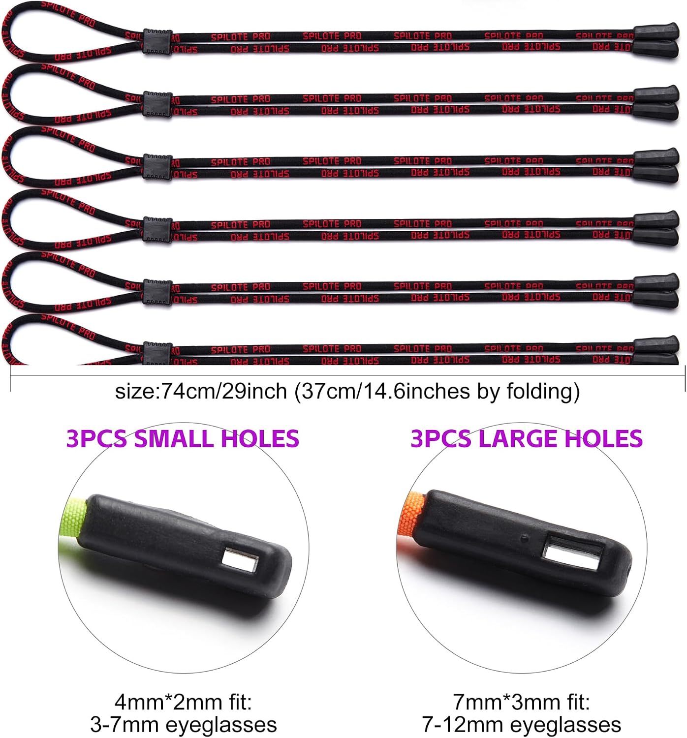4 PACK Eye Glasses Holder Strap-Adjustable Sports Sunglasses Strap Cord Lanyard String Chain Eyewear Retainer
