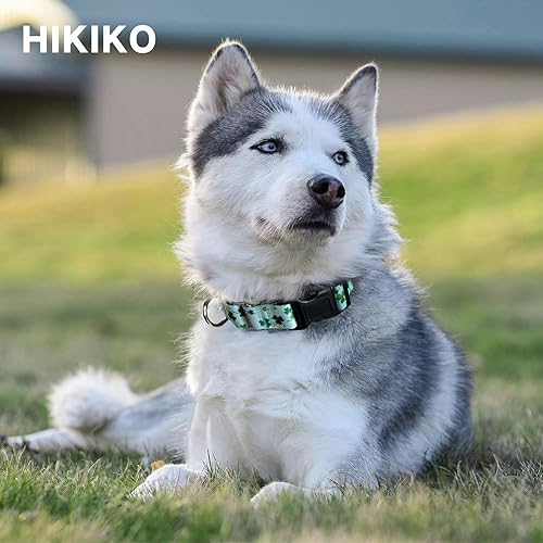 Miniatura 8 de Martingale - Collar de perro suave ajustable con hebilla de liberación rápida. Coloridas flores multicolor lindos patrones para cachorros para