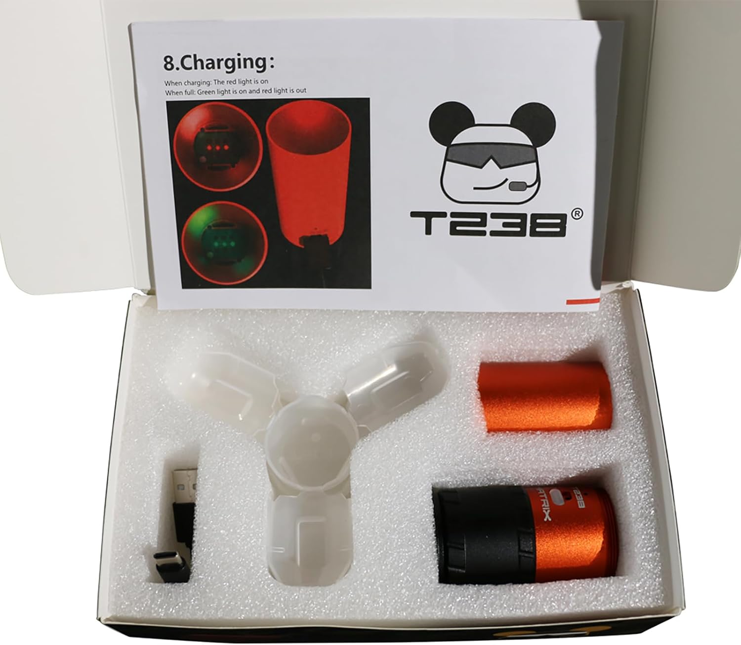T238-Matrix Airsoft Tracer Unit 40mm Grenade Reusable Aluminum Shell Powered by Green Gas