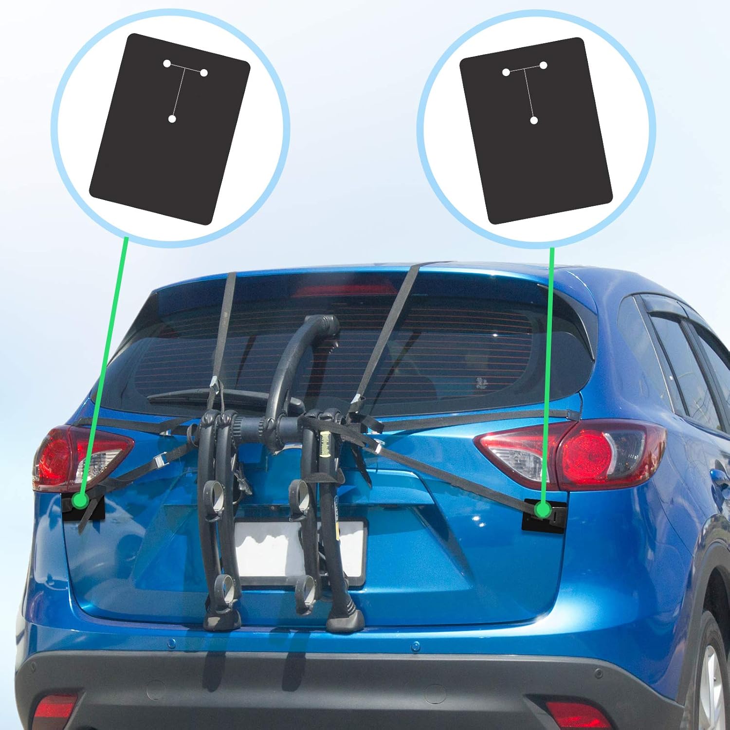 Skylety 12 Pieces Bike Rack Pads Car Scratch Protectors Car Paint Protective Pads Scratchproof Car Bike Rack Scratch Pads for Car Trunk Bike Rack, Black : Sports & Outdoors