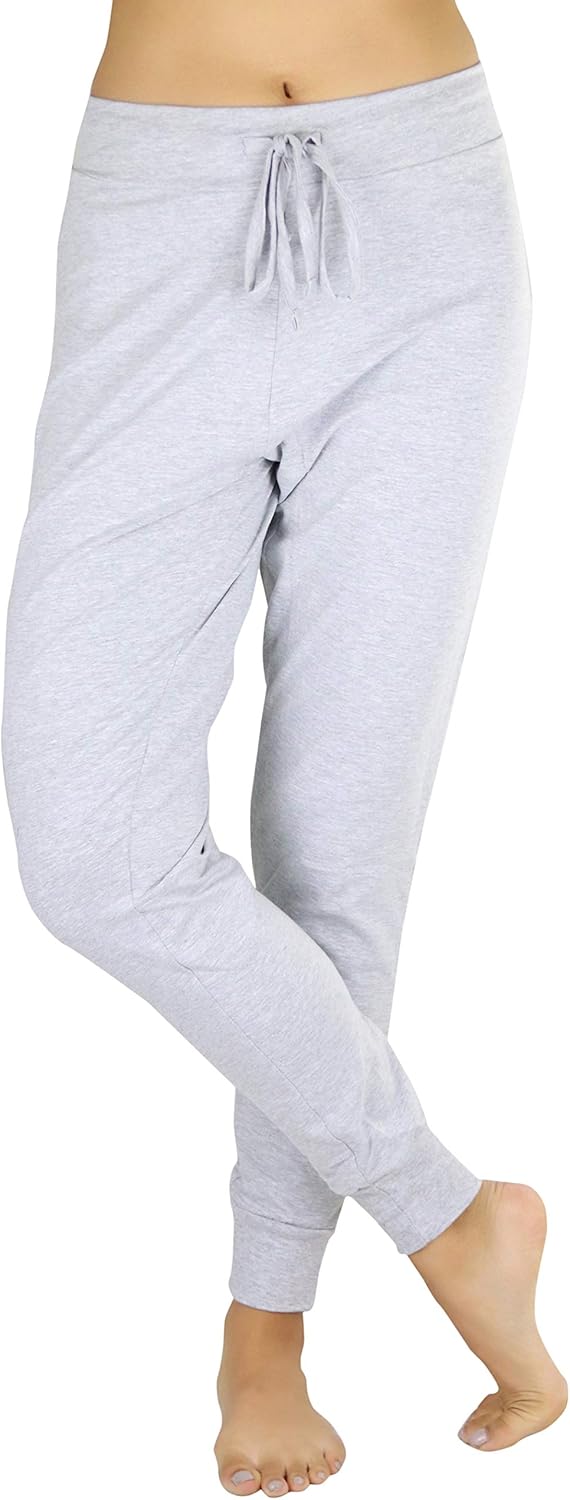 ToBeInStyle Women's Lightweight Cotton Blend Fleece Knit Drawstring Jogger Pants - Image 4