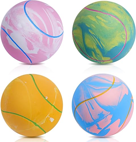Miniatura 8 de SCHITEC Juguetes de pelota chirriante para perros, pelotas de tenis interactivas para jugar, juguete de látex de goma para mascotas para perros
