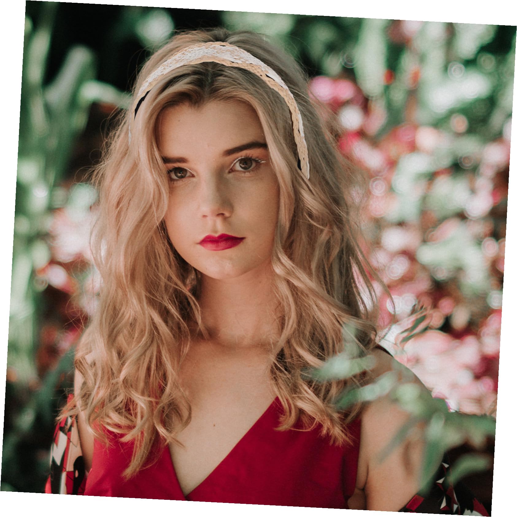 Anneome Bandeaux Raphia Tressé Accessoire de Coiffure Élégant pour Femme Bandeau Bohème pour Cheveux