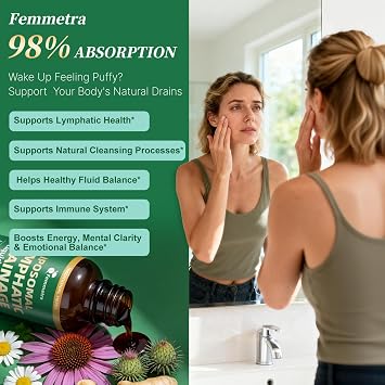 Liposomal Lymphatic Drainage Supplements with 30-in-1 Herbal Blend | Echinacea, Oregano, Milk Thistle, Sugar Free Lymph System Drops - Immune Support, Cleanse & Detox, Raspberry Flavor, 2 Fl Oz