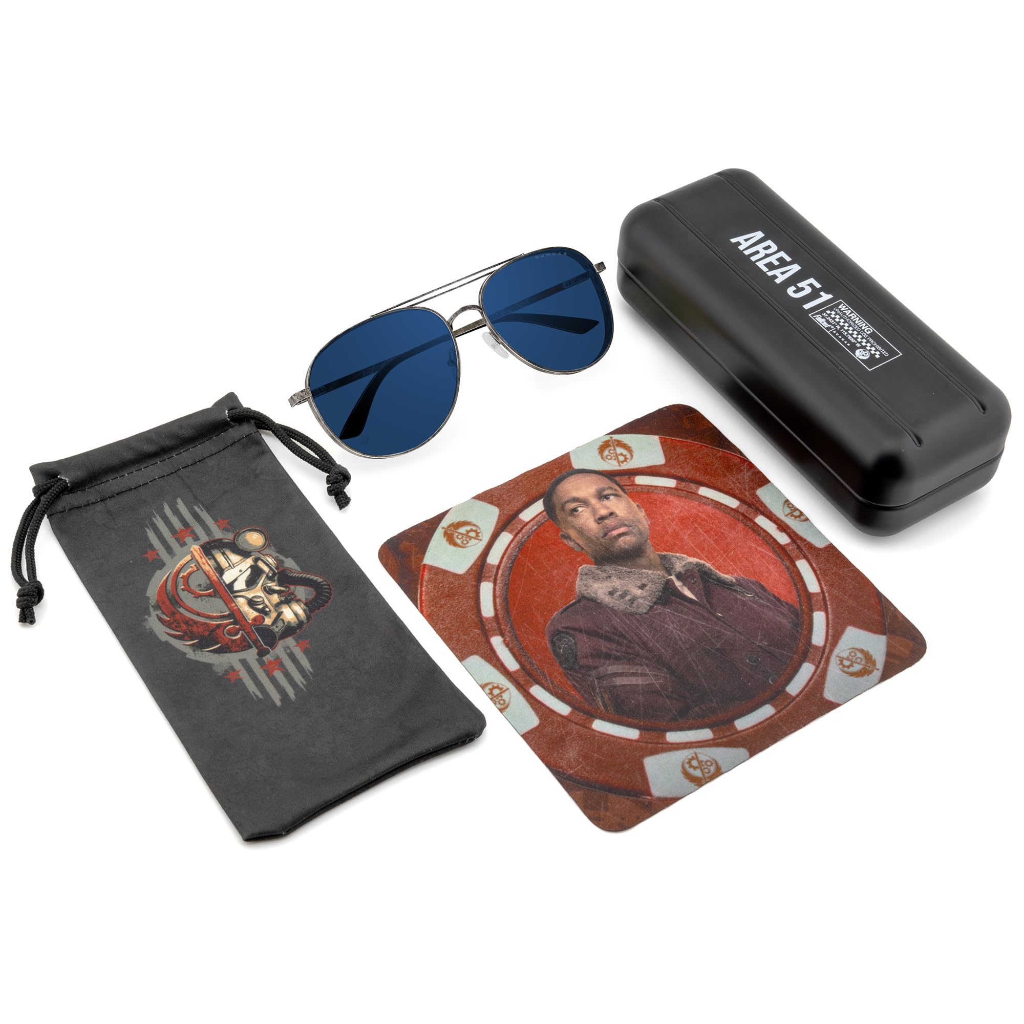Gunnar x Fallout Brille - Brotherhood of Steel - Gunmetal - Sun | Computer-/Gaming-Brille - Fallout Brotherhood of Steel - Gunmetal - Sun - 90 % Blaulicht- & 100 % UV-Schutz