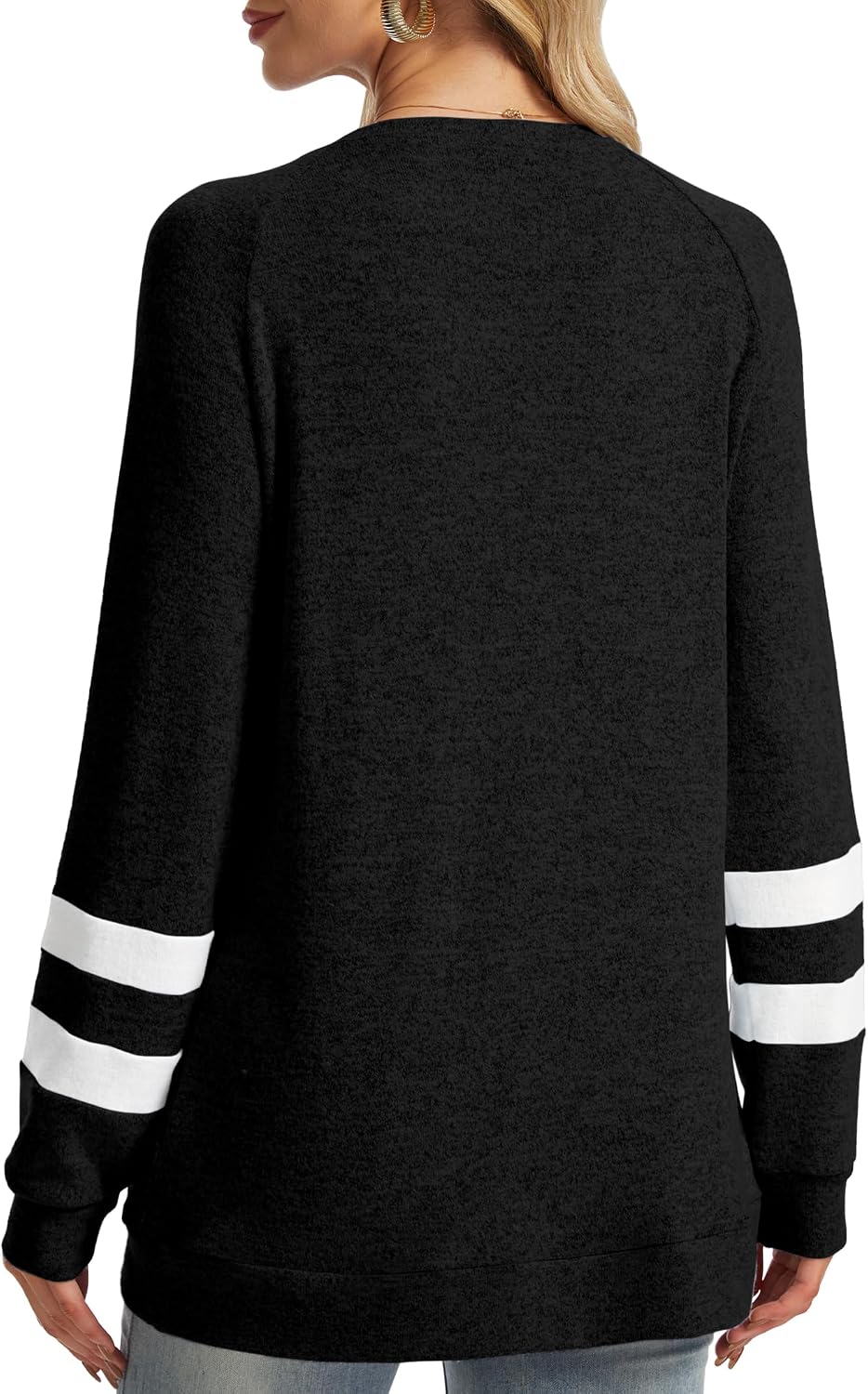 Desol Sweatshirts for Women Crewneck Fall Outfits Color Block Sweaters Long Sleeve Shirts Tunic Tops Fashion Clothing