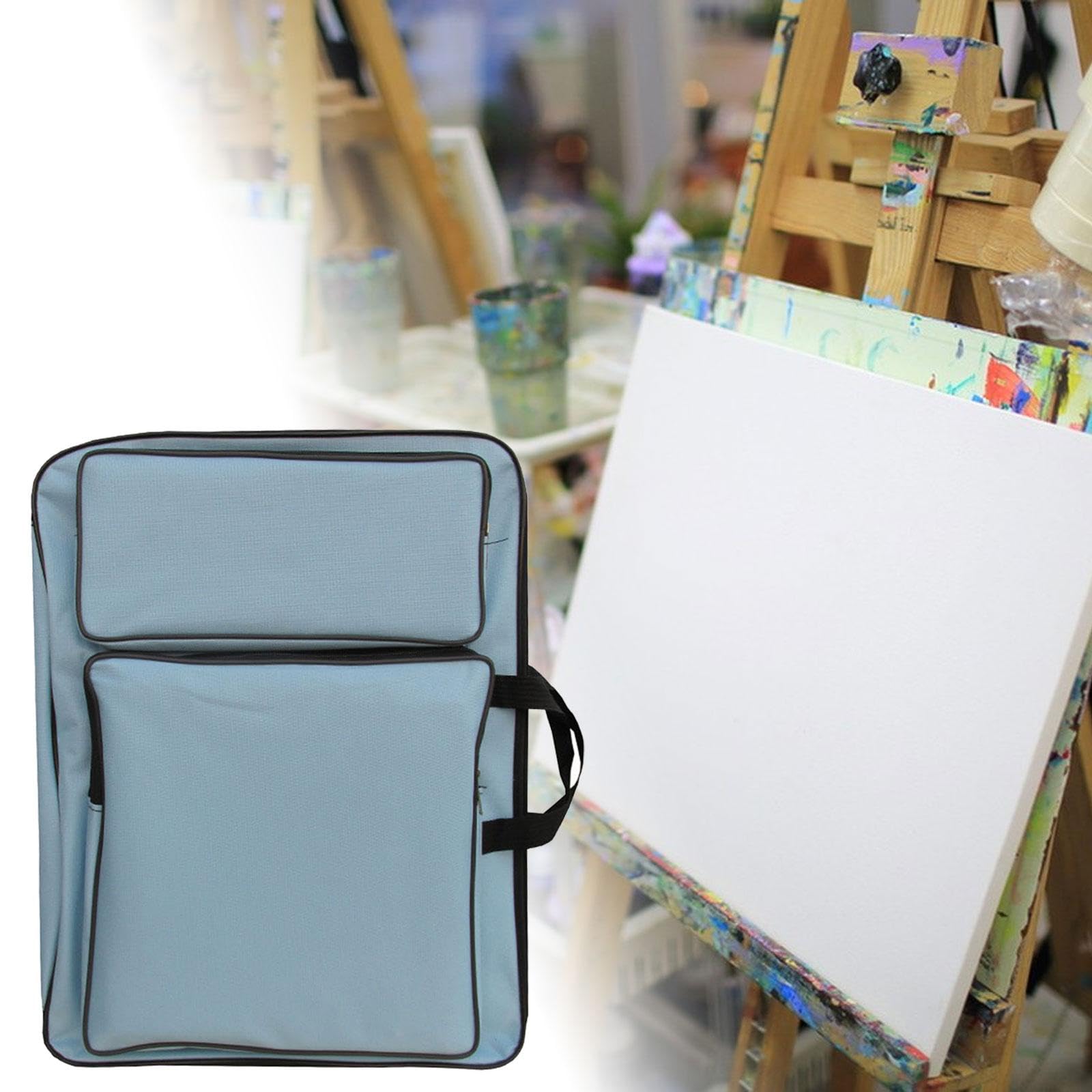 Estuche de arte para niños, bolsa de arte para dibujar, libros de bocetos, viajes, artistas, mochila, morado, 49 x 36 cm, Juego de 5 (azul claro, 49 x 36 cm), 49x36cm