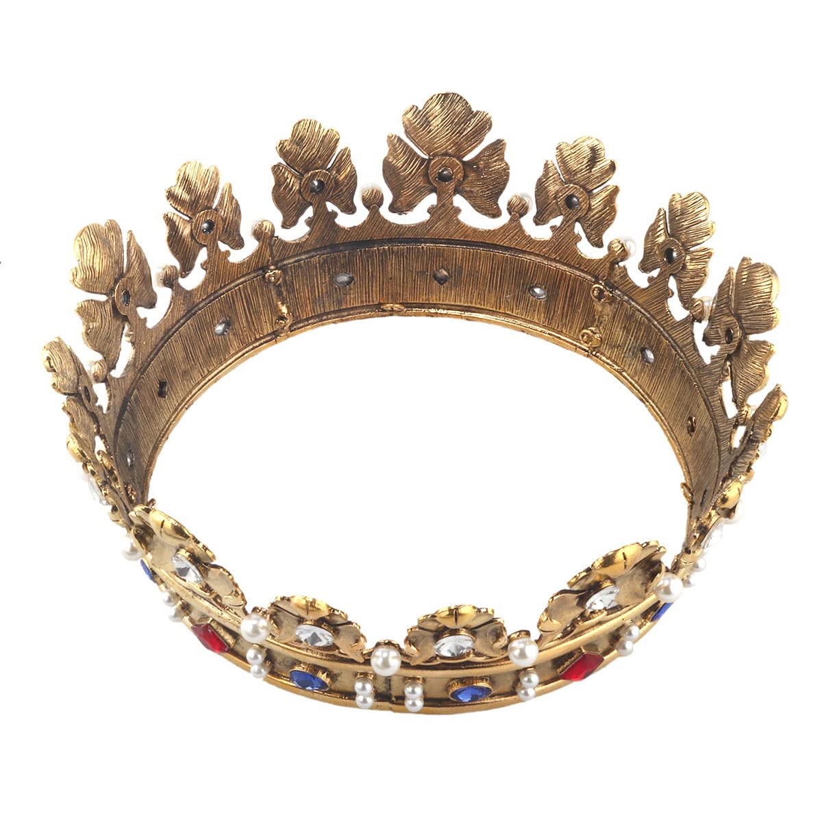 Corona Reale Barocca Uomini Metallo Principe Capelli Corona Cerchio Pieno Festa di Compleanno Accessori per Capelli Per Cosplay Prom