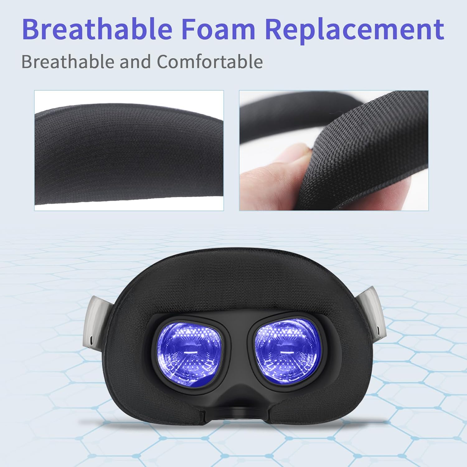 VR Open Facial Interface for Meta Quest 3S,Breathable Face Cover Pad,Open VR Face Cover Replacement,Anti-Fog Design to Prevent Sweat, Enhanced Comfort for Long Gaming Sessions(Not for Quest 3) - Image 5