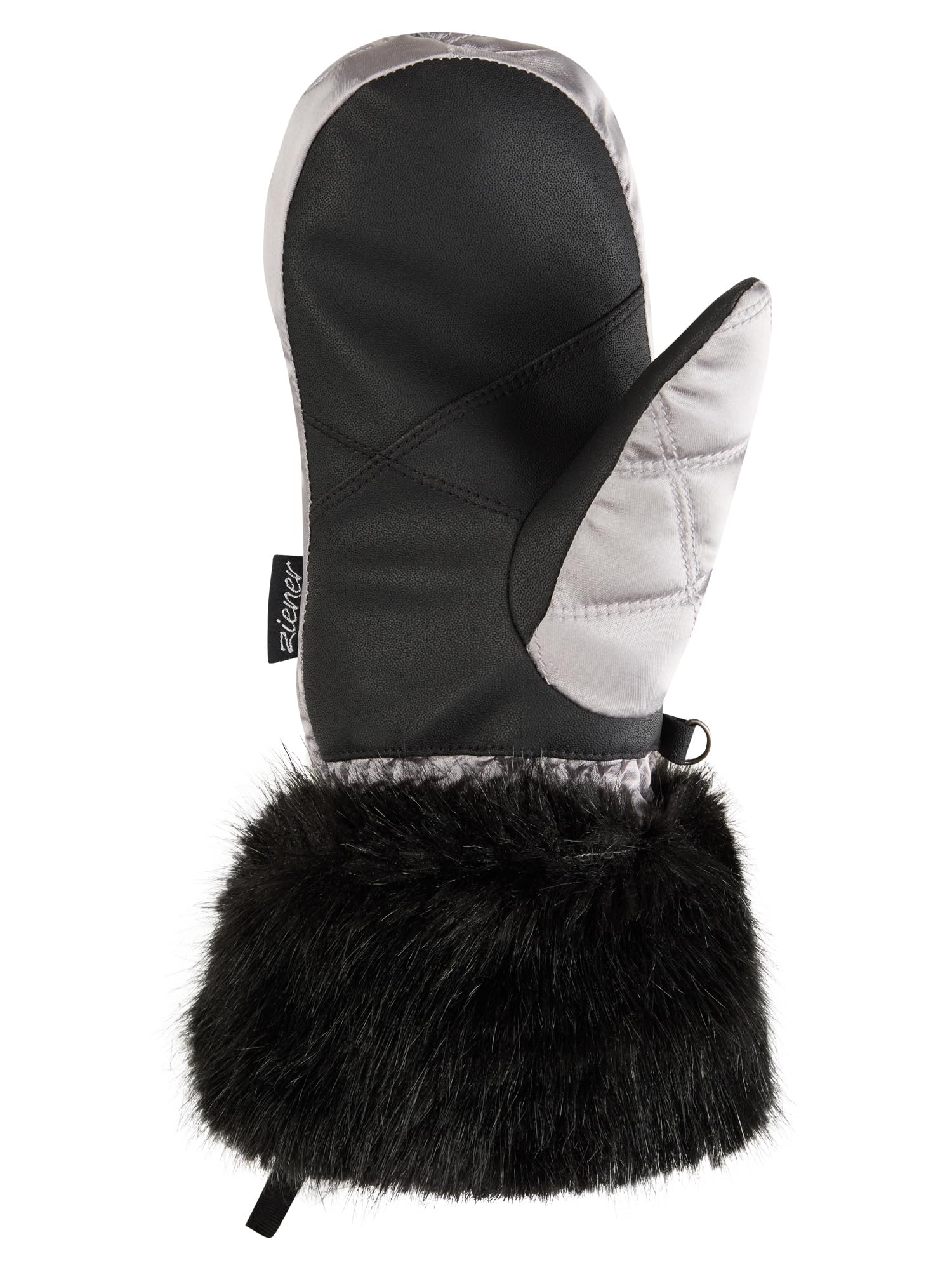 Ziener KWINZI-Z - Manoplas de esquí para Mujer, puños de Piel sintética, térmico, Impermeable, Plateado metálico, 8