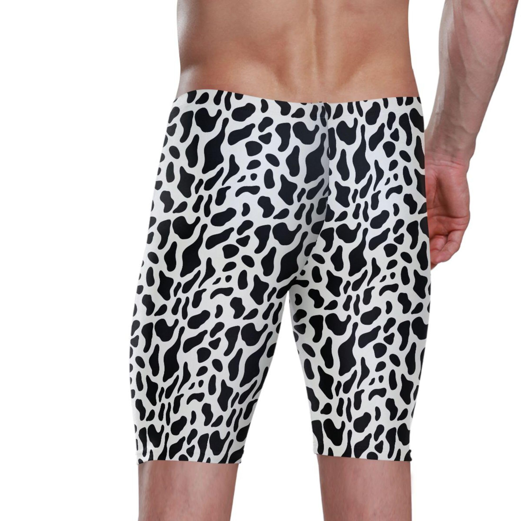 UMIRIKO Cow Pattern Swim Jammers Swimsuit for Men B0402581
