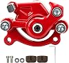 Front Disc Brake Caliper with Brake Pads for SYX Moto 50cc Dirt Bike Mototec Coolster SSR X-Pro Apollo 49cc 47cc 2 Stroke Engine Pocket Bike Mini ATV Quad Go Kart Parts 4 Wheeler(RED)