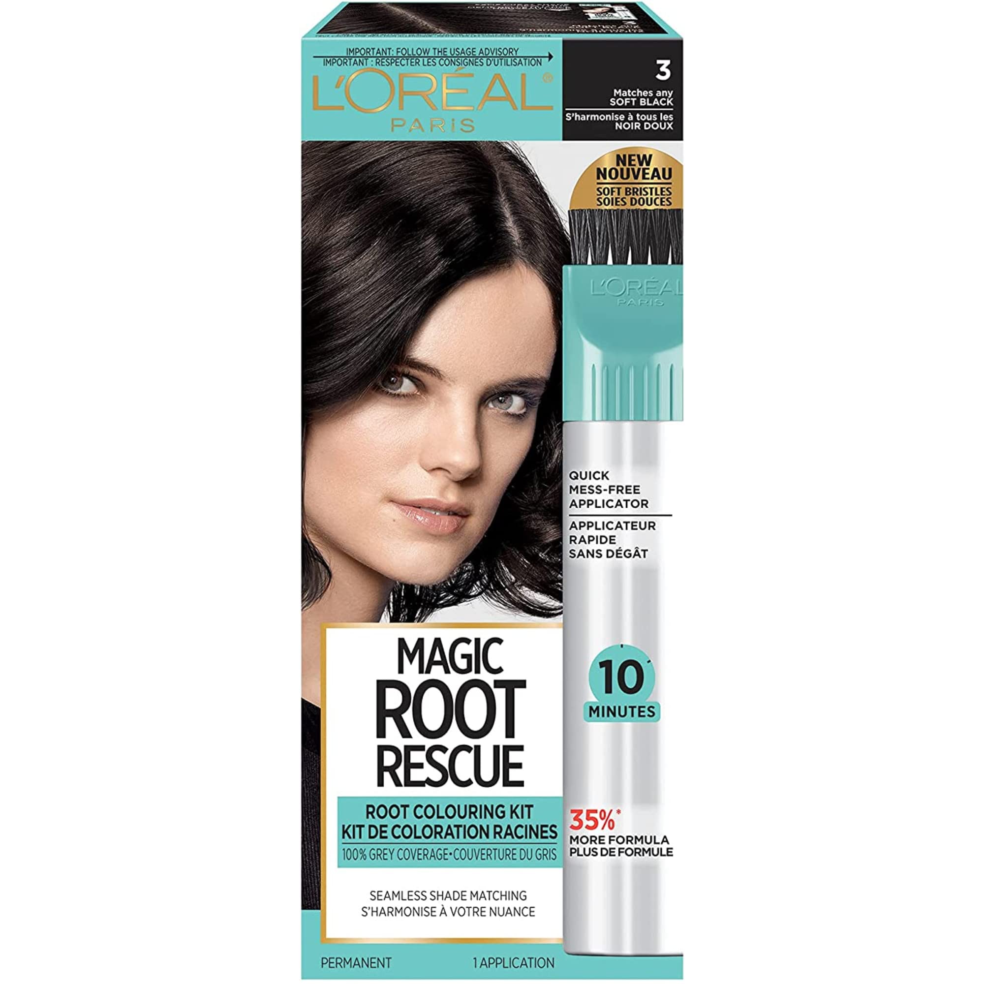 L’Oréal Paris Magic Root Rescue Permanent Root Touch Up Hair Color, 3 ...