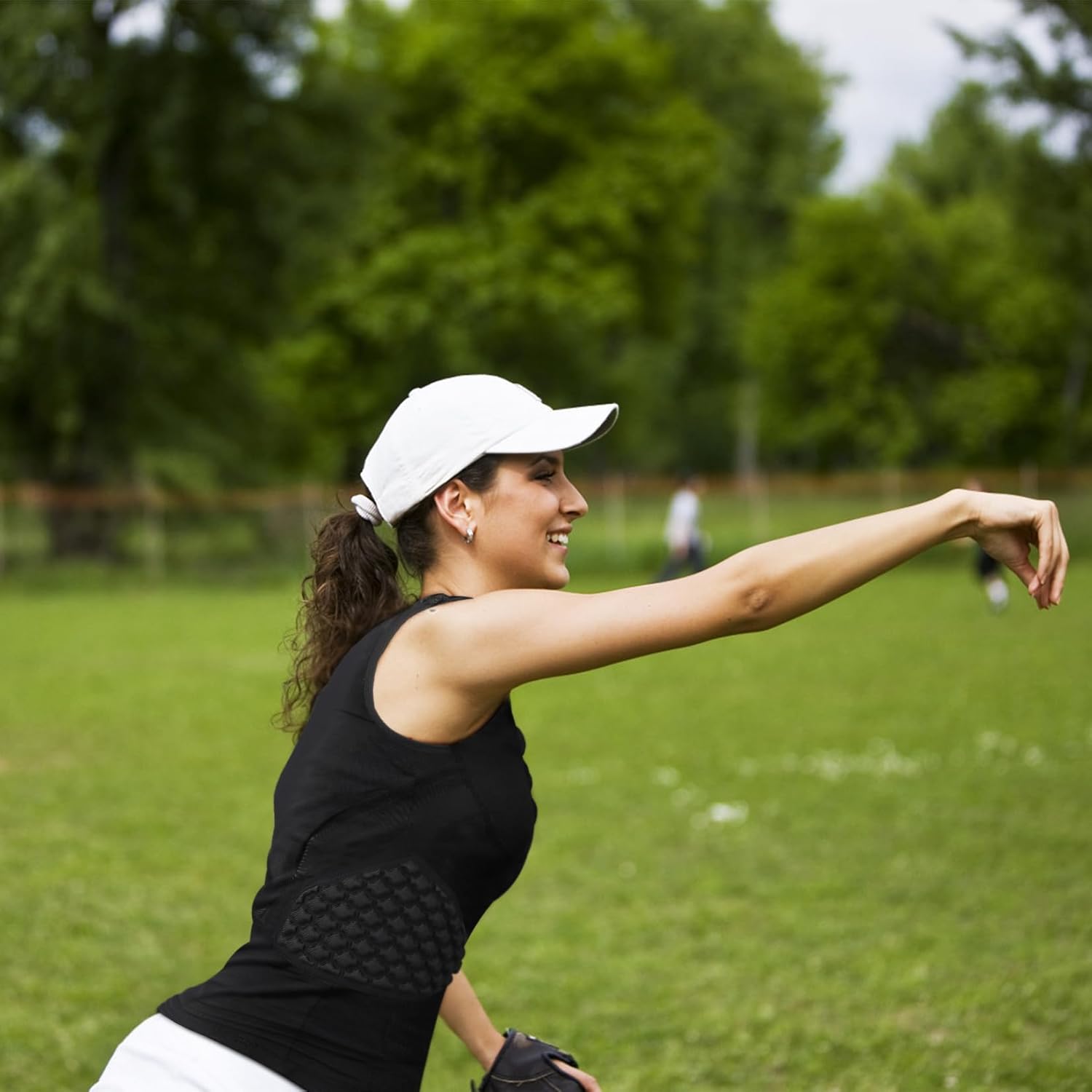 Mens Football Padded Shirt Baseball Chest Protector Compression Vest with Pads Adult Rib Protective Sleeveless Undershirt Heart Guard for Softball Rugby Lacrosse - Image 6