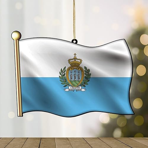 Vista 113 de Adorno acrílico de Navidad de Filipinas, decoración de árbol de Navidad, adorno de Navidad nacional para niños, bandera de Filipinas, banderas