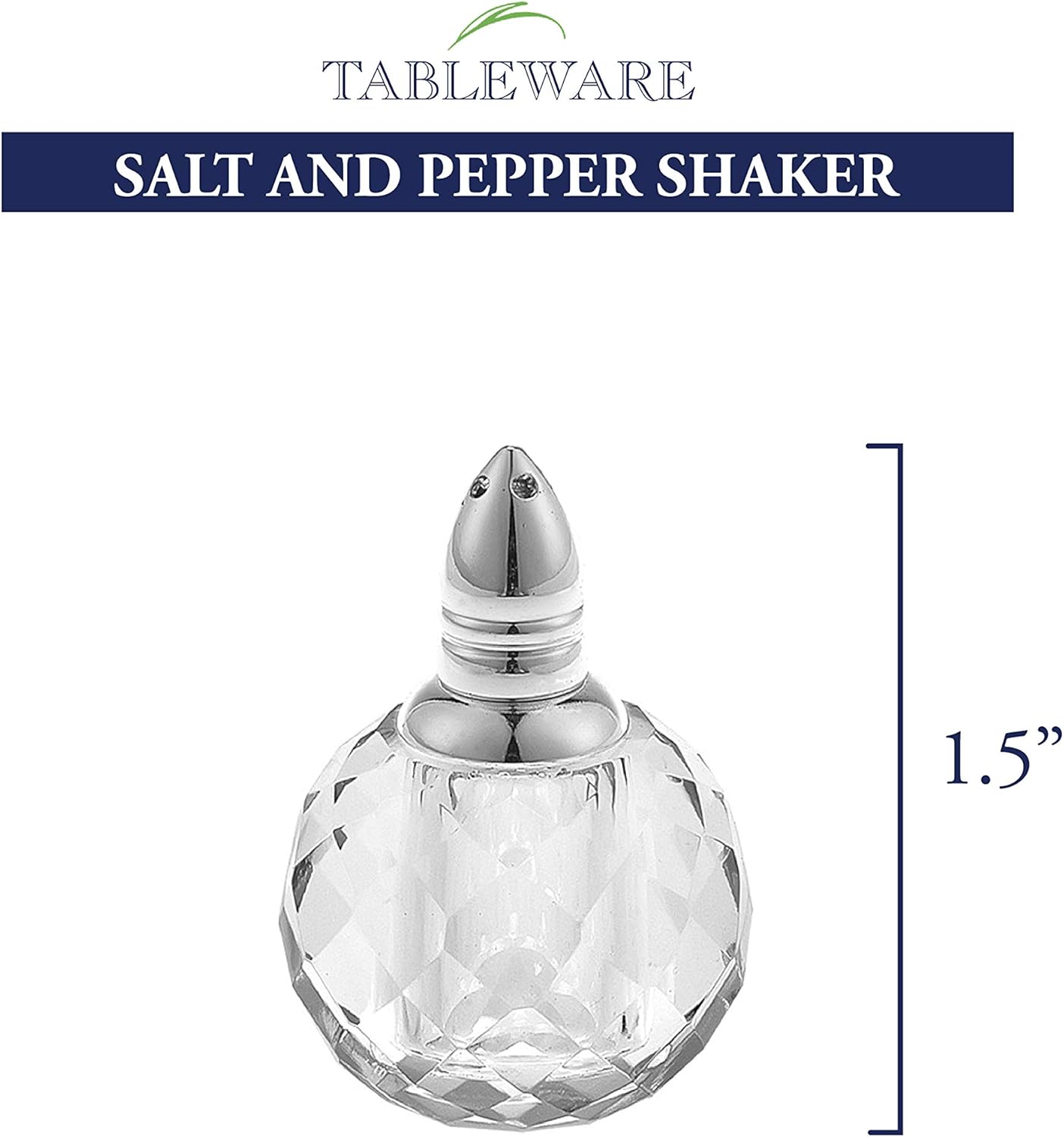 Badash - Handmade Crystal Zendra Individual Salt & Peppers - 6 Pc Set Gift Boxed