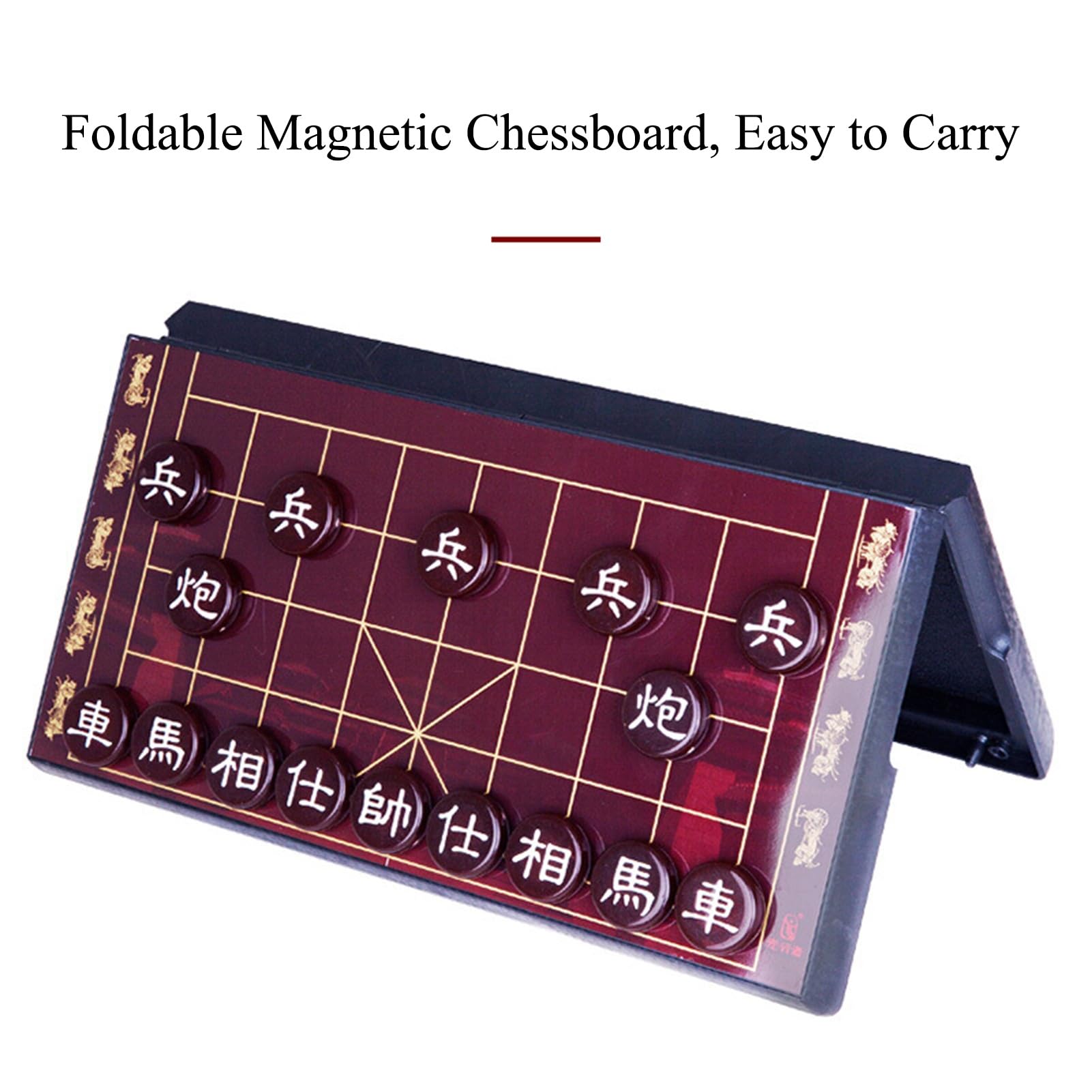 Juego de ajedrez Chino magnético con Tablero de ajedrez Plegable y Piezas de Juego de melamina Juego de Mesa de Viaje Xiangqi Juegos de Estrategia educativos Tradicionales