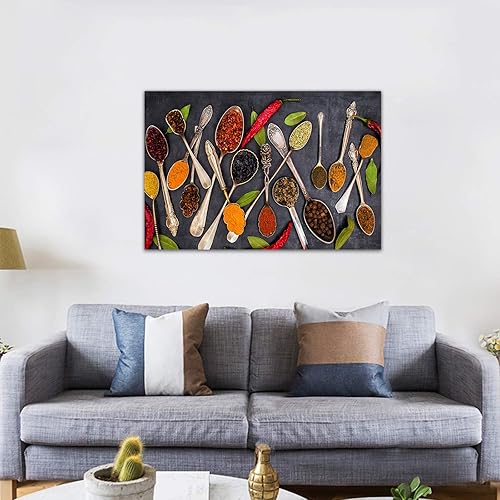 Vista 383 de Arte de decoración de pared para comedor, cocina, cocina, comedor, especias, verduras, cocina, comedor, decoración de pared, pintura artística