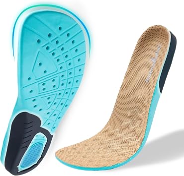 OrthoComfoot Wide Comfortable Inserts for Men- Breathable Orthotic Work Boot Insoles for Diabetes & Flat Feet, Low Arch Support and Plantar Fasciitis Orthopedic Inserts, Relief for Foot, Size 12 Men