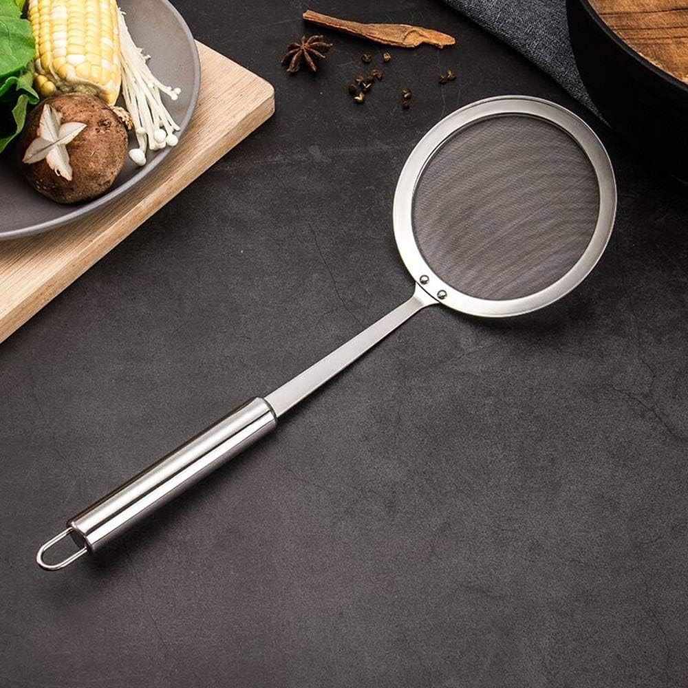 Food Strainers Colanders Fine Mesh Strainer with Sturdy Handle - Fine Mesh Sieve Ideal for Baking, Rice, Quinoa, Bone Broth (Size : M) ()